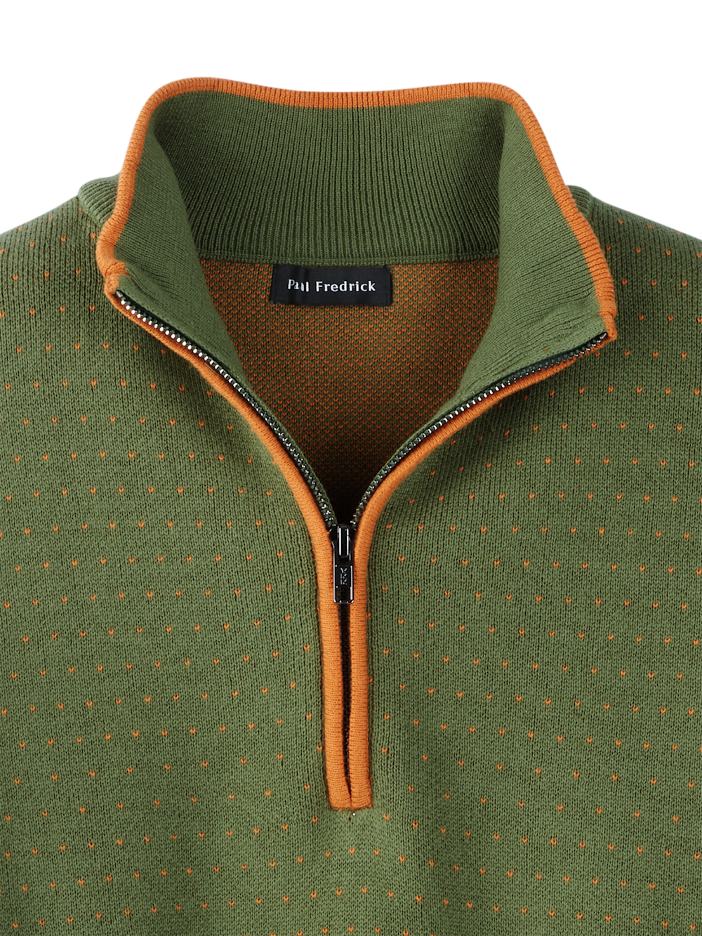 Alternate Image of Cotton Quarter Zip Mock Neck Sweater-5