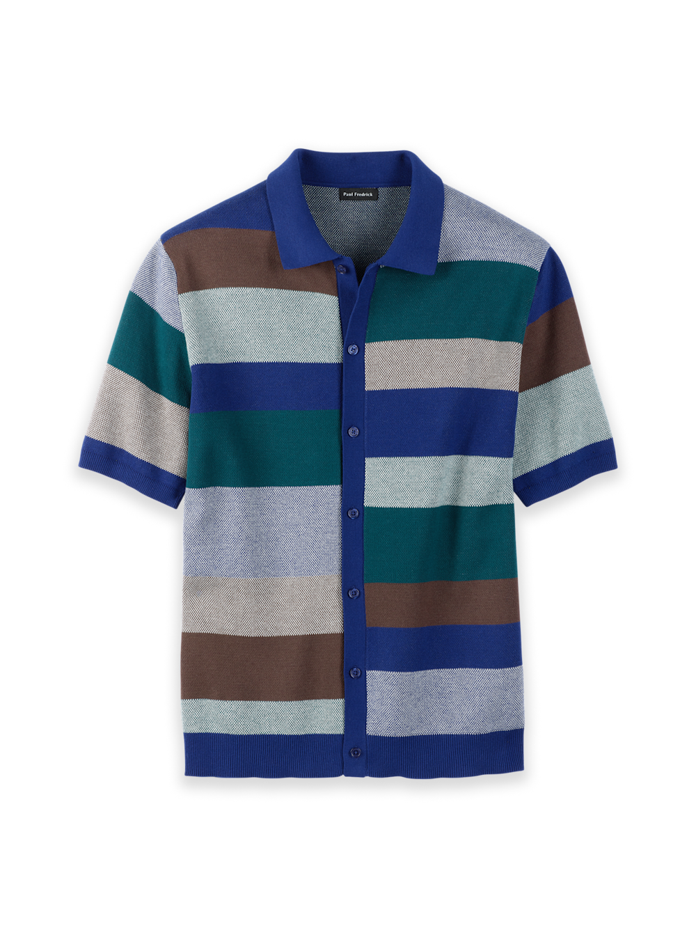 Product Image of Cotton Button Front Polo-Multi
