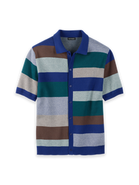 Cotton Button Front Polo - Multi