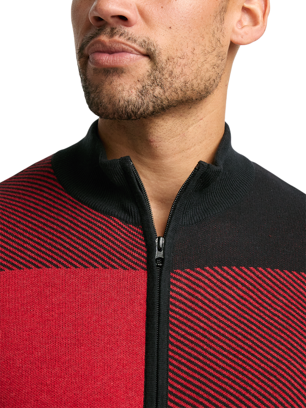 Alternate Image of Cotton Full Zip Mock Neck Sweater-2