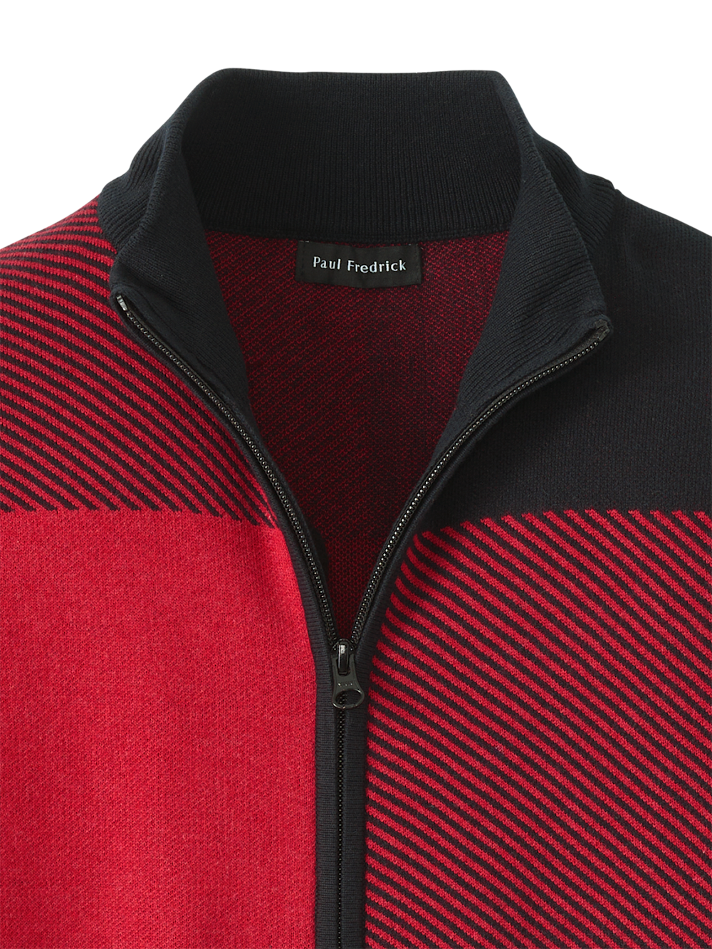 Alternate Image of Cotton Full Zip Mock Neck Sweater-5