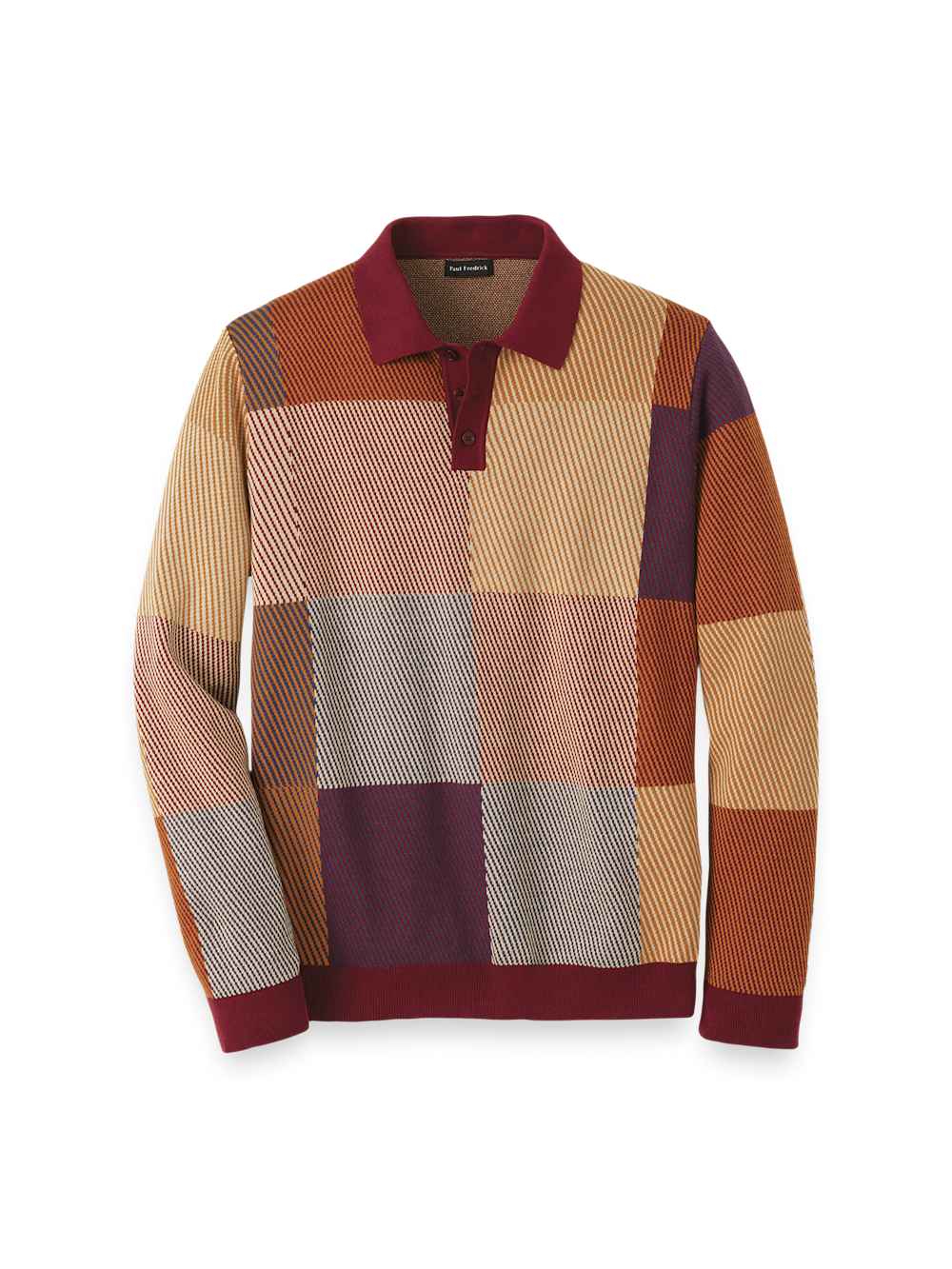 Product Image of Cotton Three Button Polo-Multi