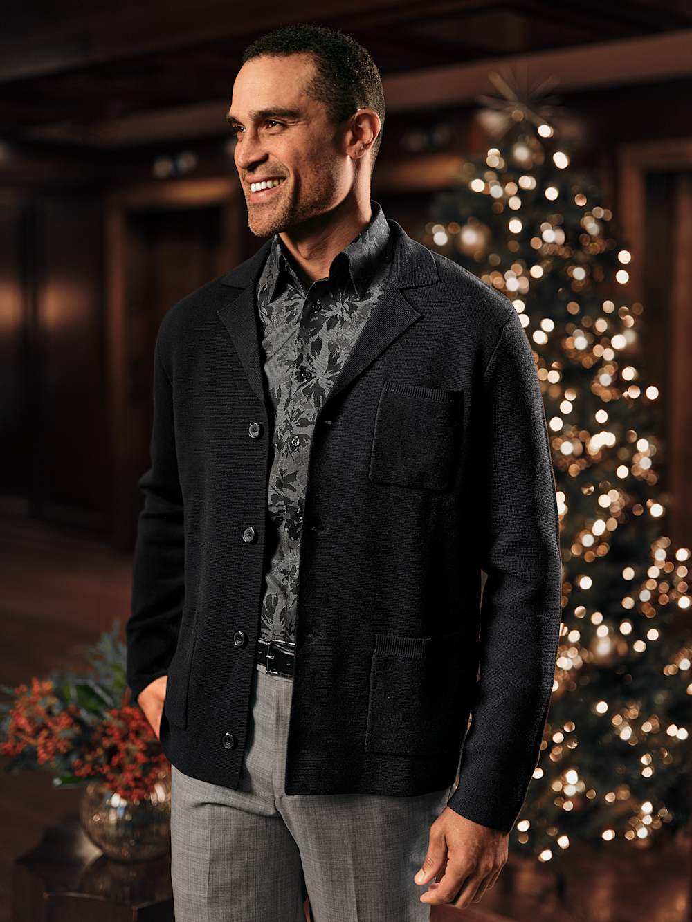 Alternate Image of Cotton Notch Lapel Cardigan Sweater-6