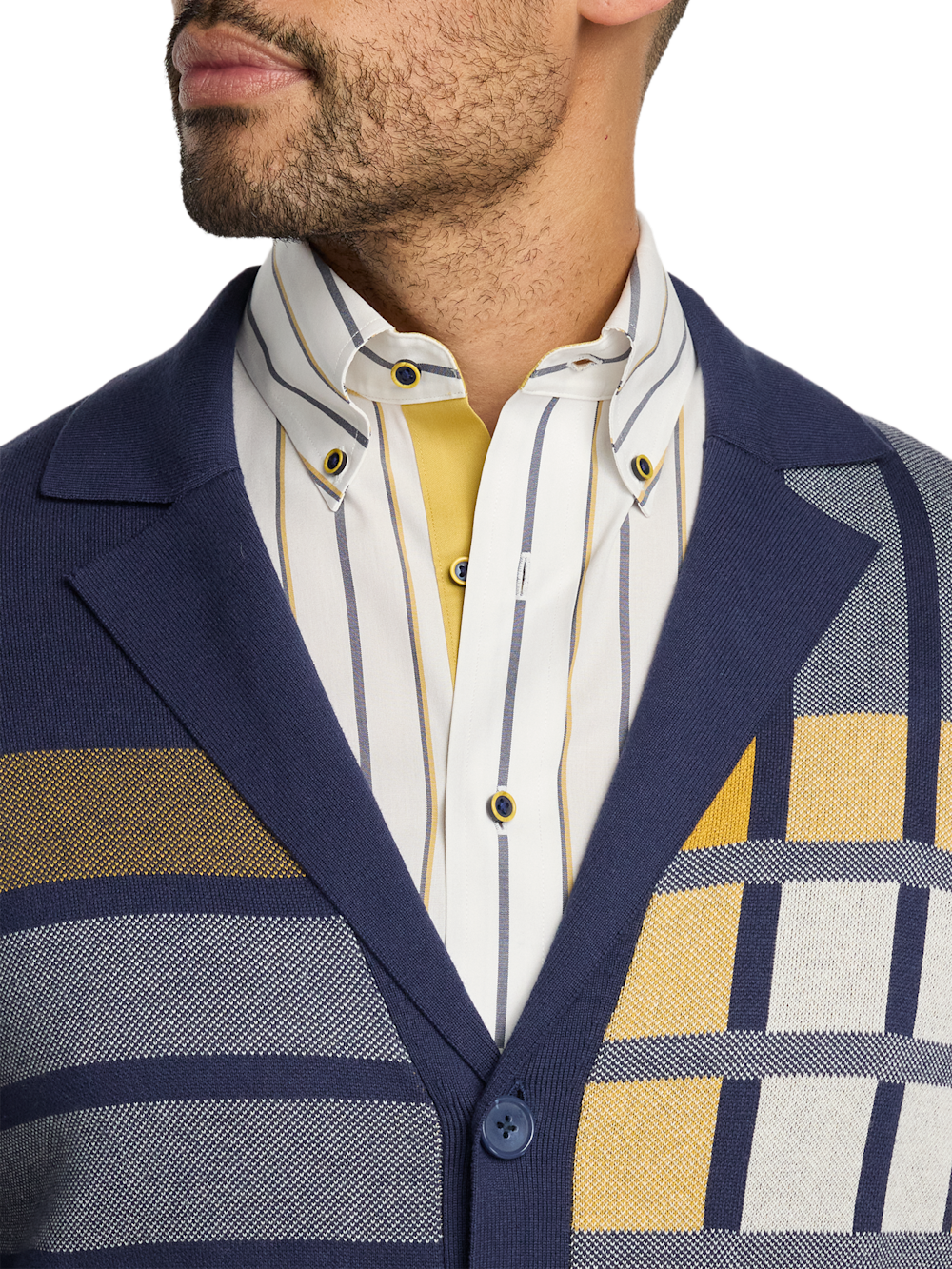 Alternate Image of Cotton Notch Lapel Cardigan Sweater-2