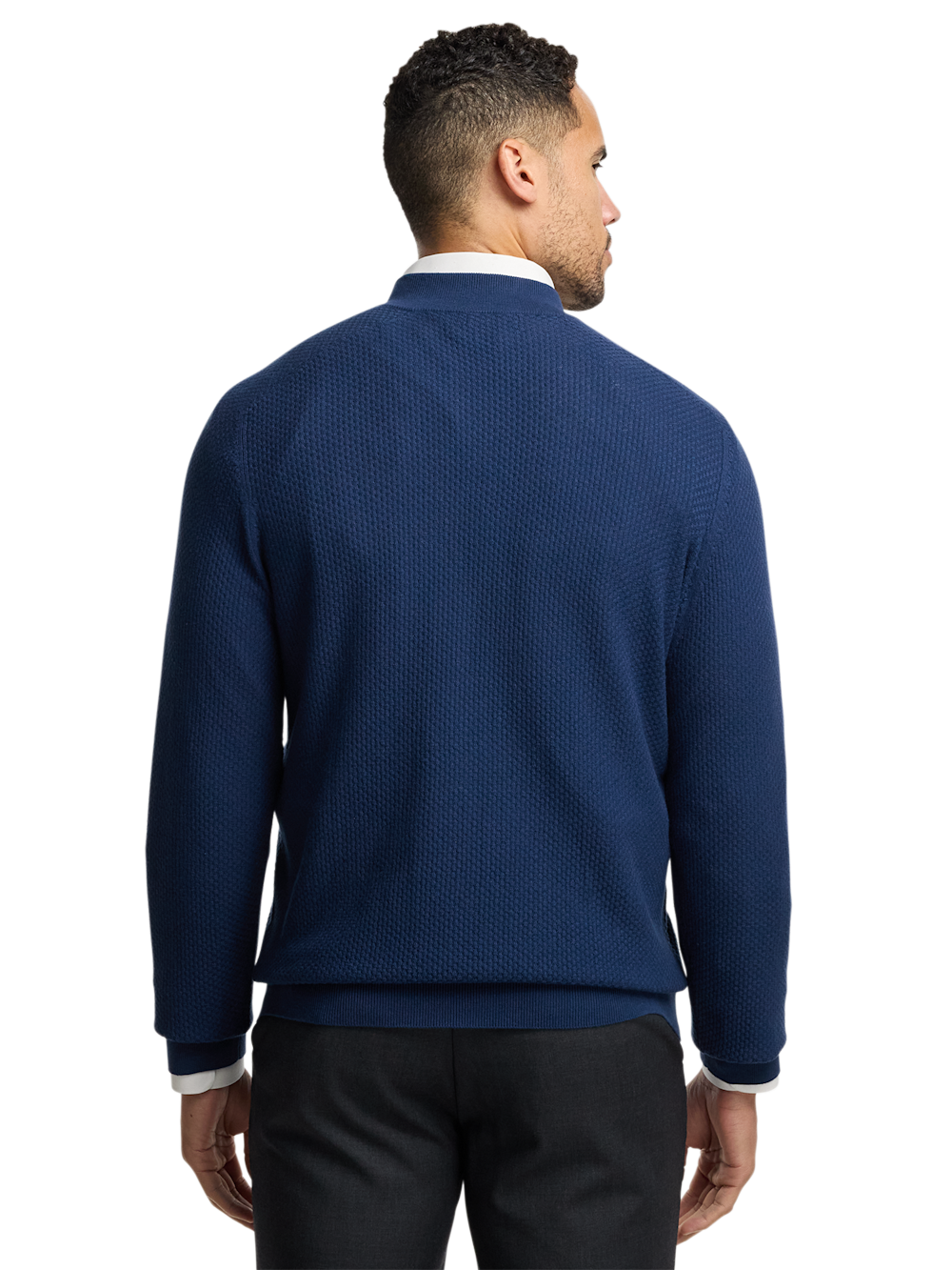 Alternate Image of Silk Cotton Cashmere Quarter Zip Mock Neck Sweater-4