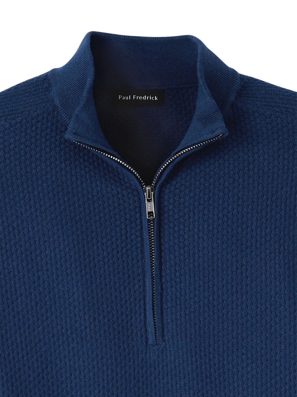 Alternate Image of Silk Cotton Cashmere Quarter Zip Mock Neck Sweater-5