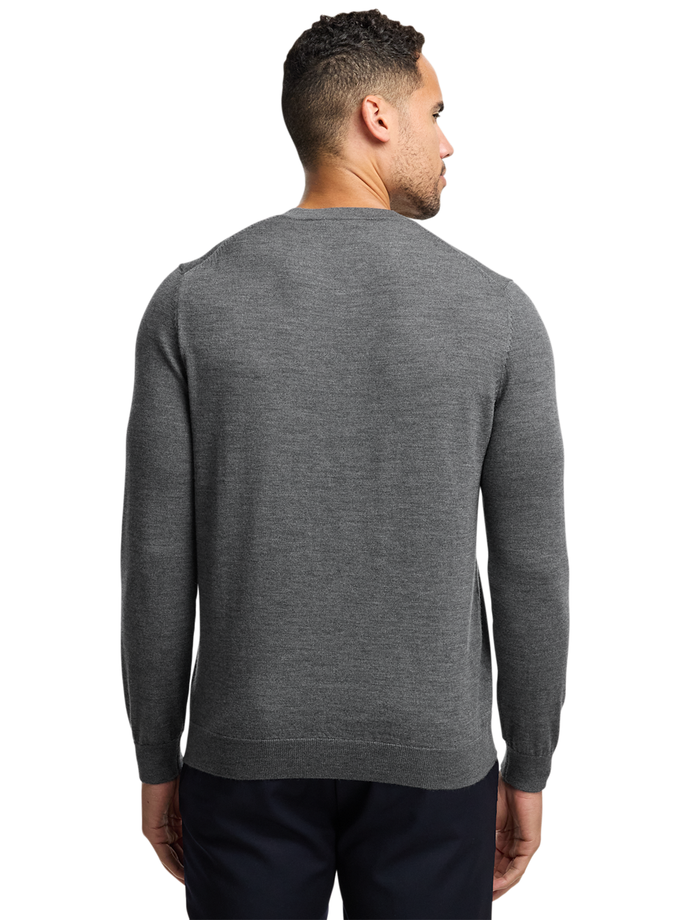 Alternate Image of Washable Merino Wool V-neck Sweater-4