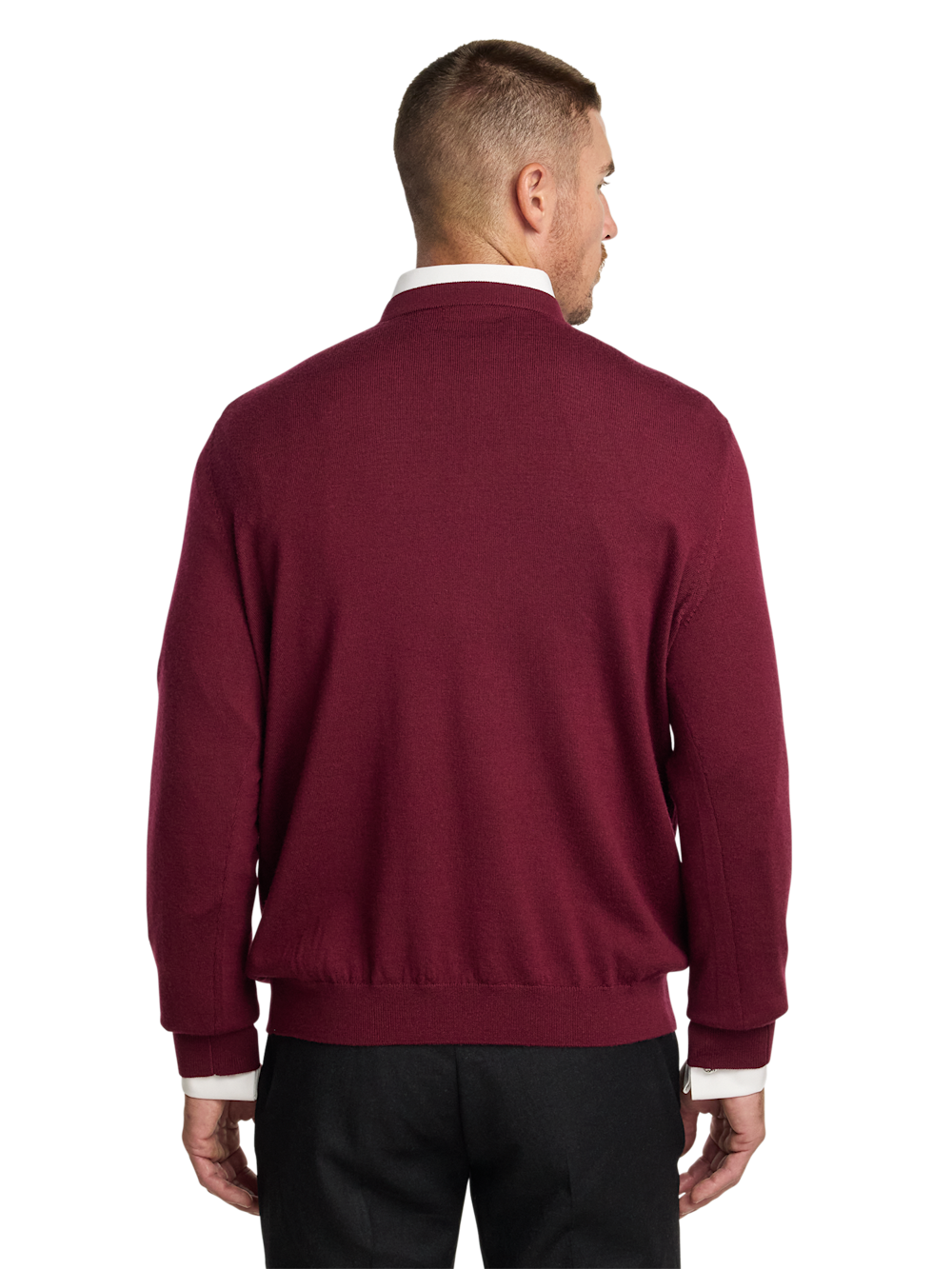 Alternate Image of Washable Merino Wool V-neck Sweater-4