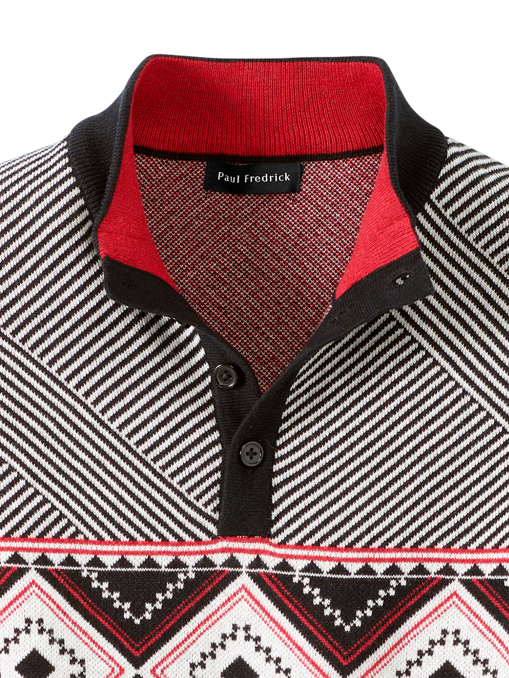 Alternate Image of Cotton 4-button Mock Neck Sweater-5