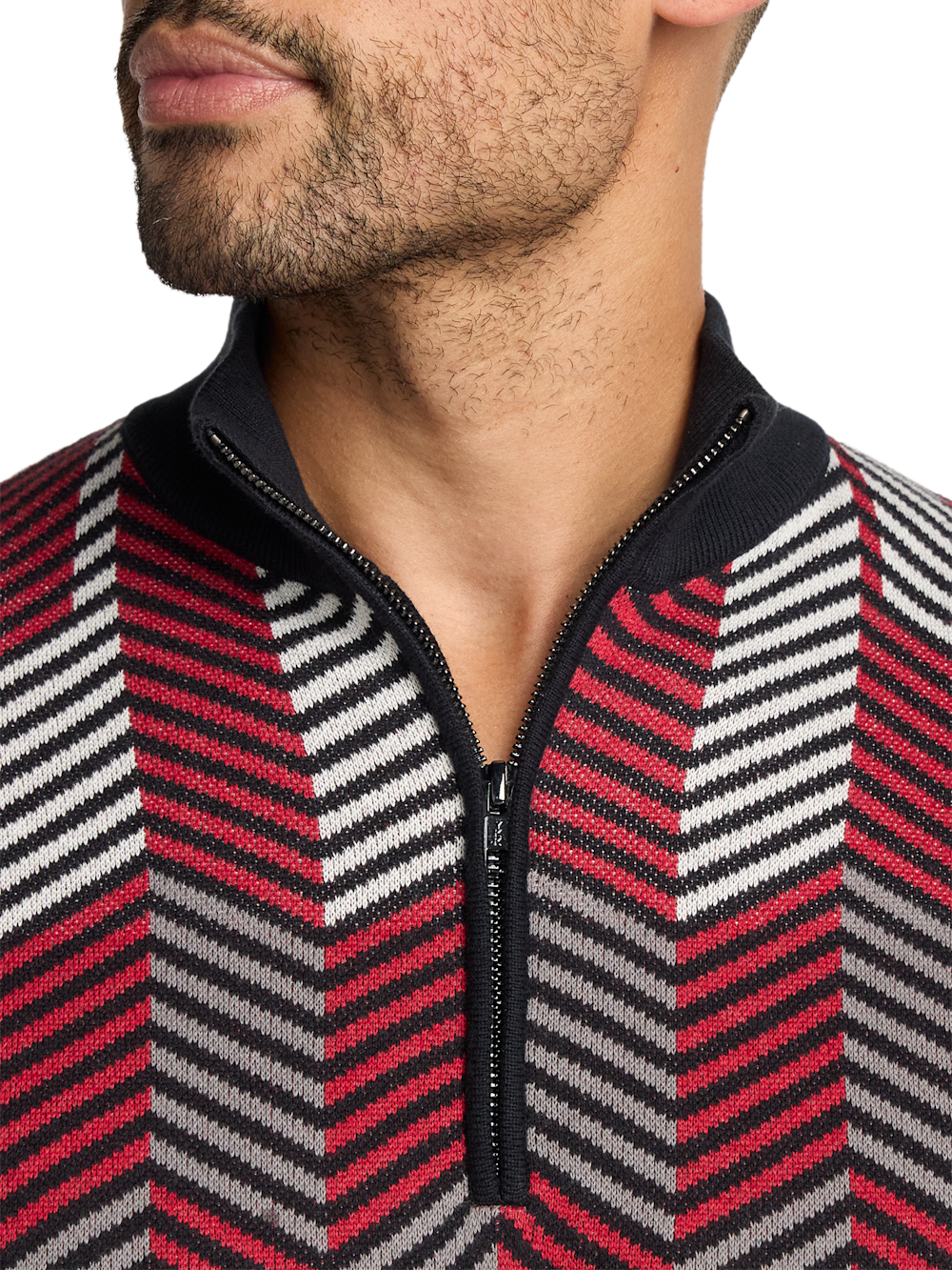 Alternate Image of Cotton Quarter Zip Mock Neck Sweater-2