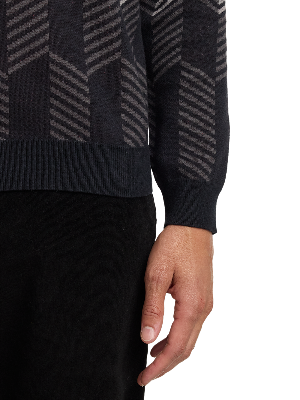 Alternate Image of Cotton Quarter Zip Mock Neck Sweater-3