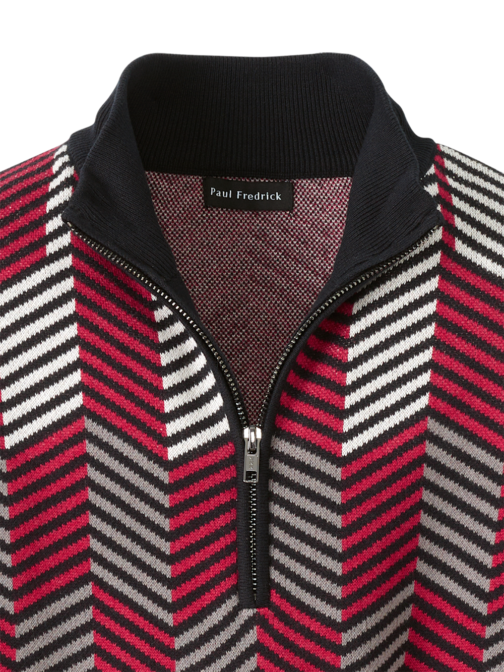 Alternate Image of Cotton Quarter Zip Mock Neck Sweater-5