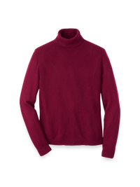 Cashmere Turtleneck Sweater - Burgundy