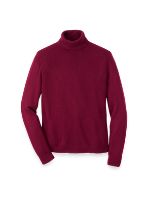 Cashmere Turtleneck Sweater - Burgundy