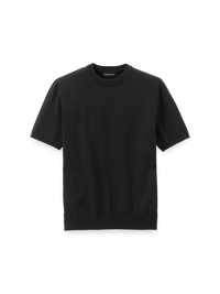 Supima Cotton Crew Neck Sweater - Black