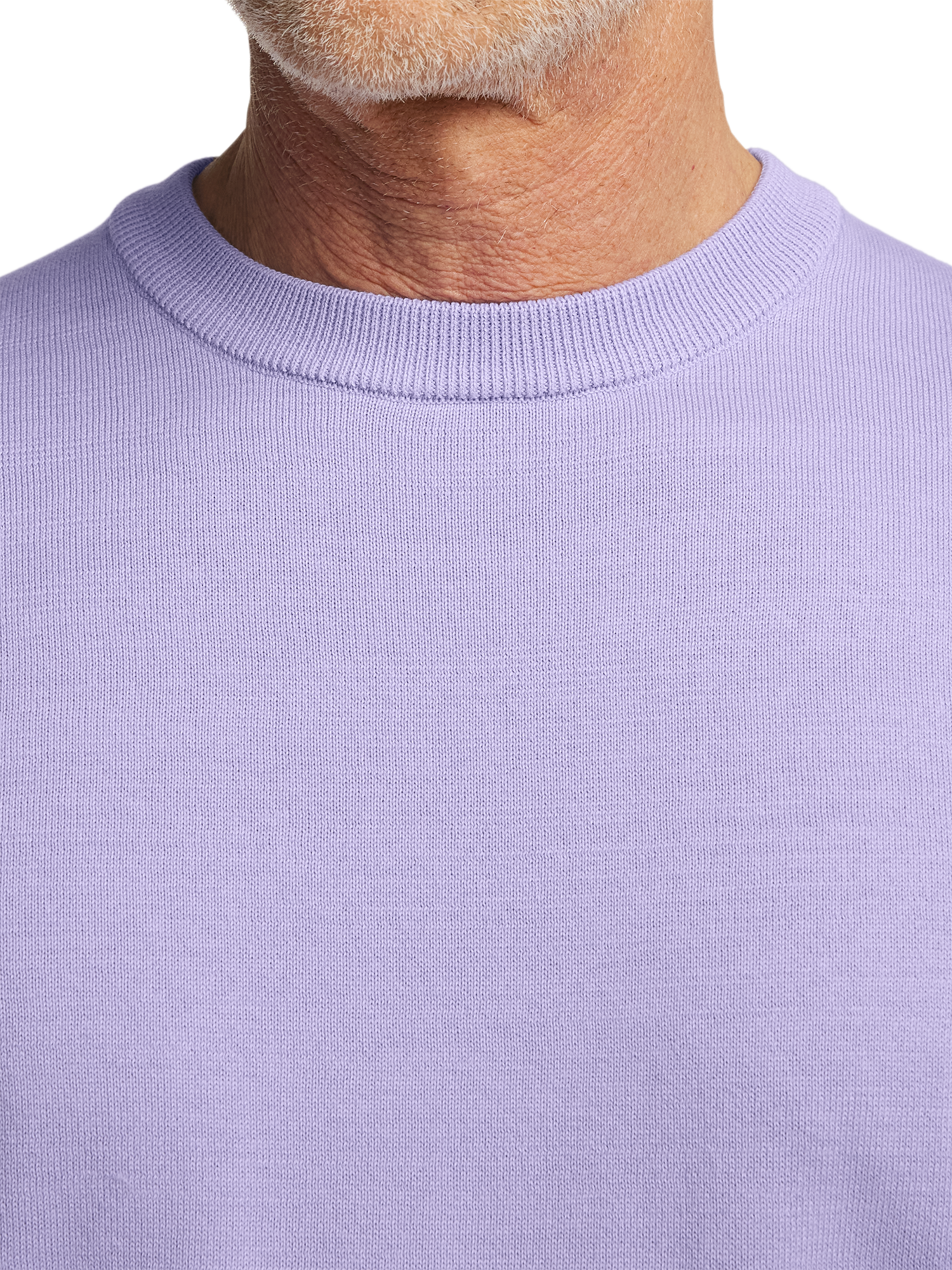Supima Cotton Crew Neck Sweater - Lavender