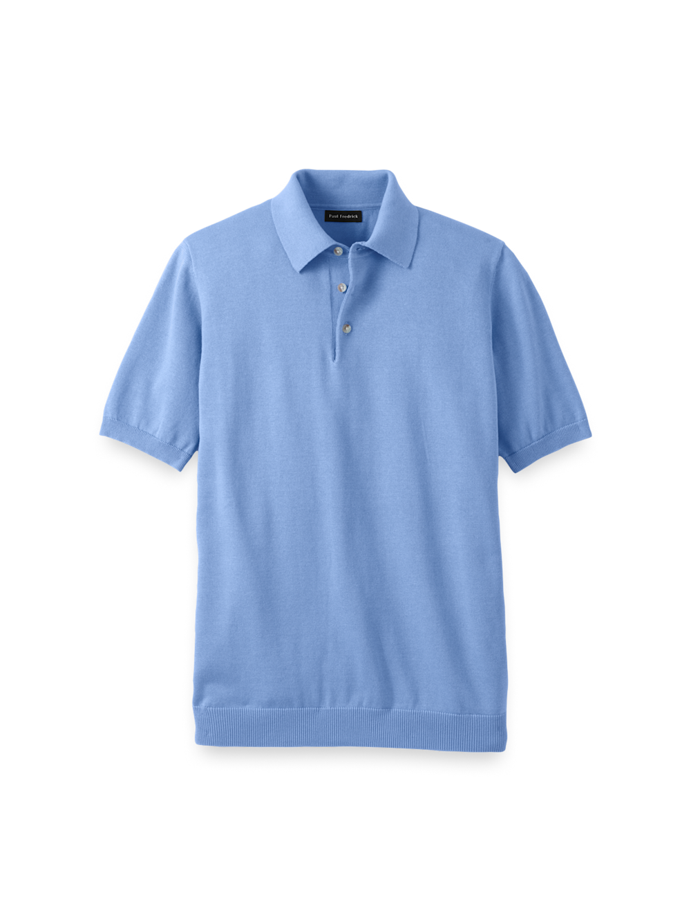 Product Image of Supima Cotton Three Button Polo-Blue
