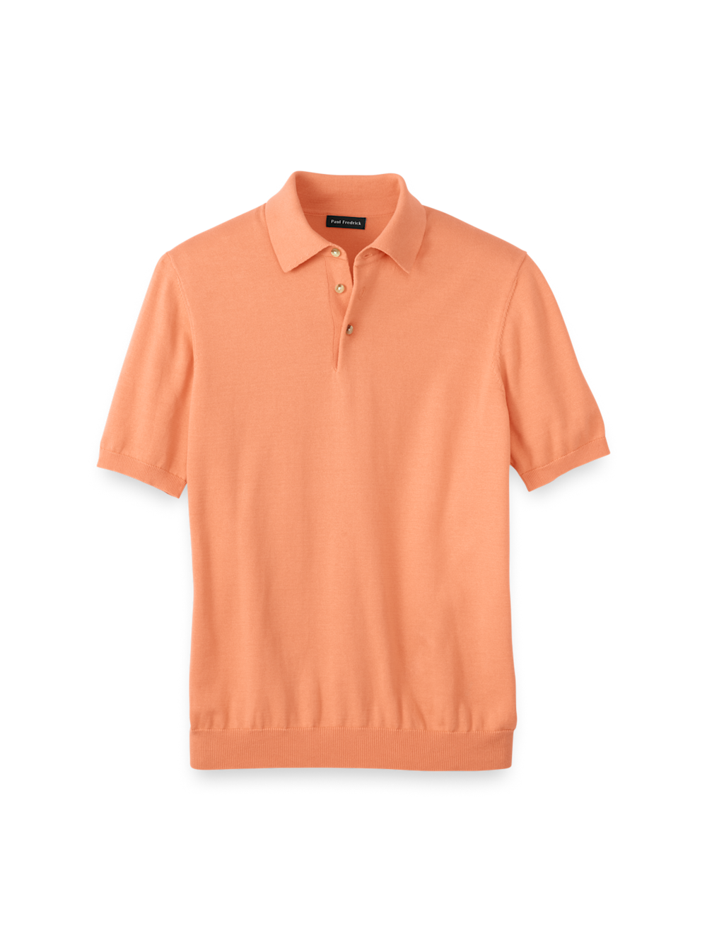 Product Image of Supima Cotton Three Button Polo-Coral