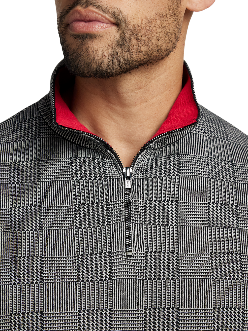 Alternate Image of Cotton Quarter Zip Mock Neck Sweater-2