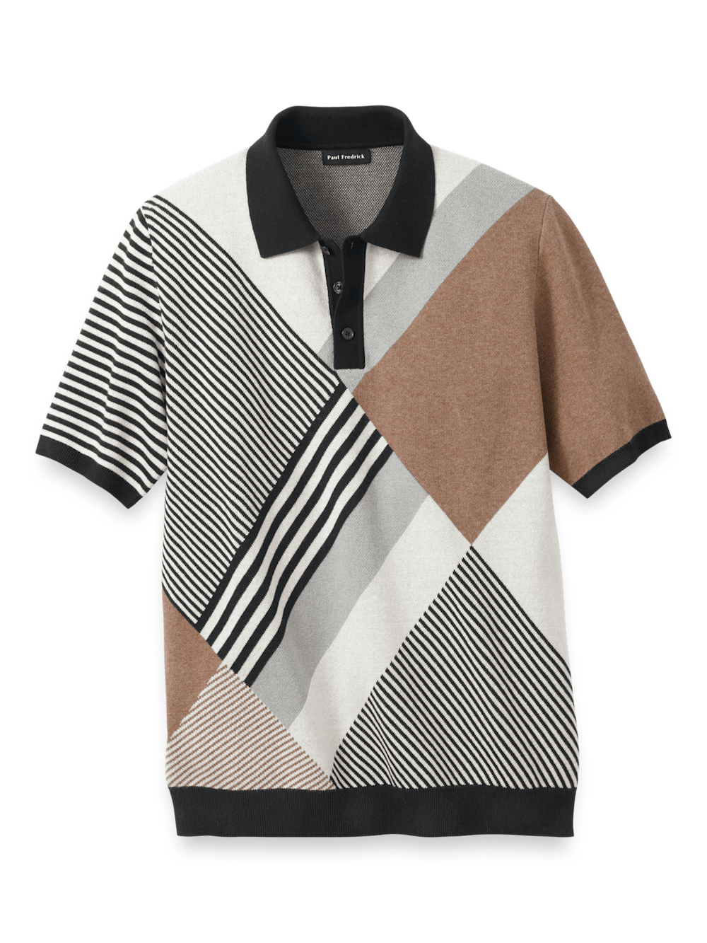 Product Image of Cotton Three Button Polo-Multi