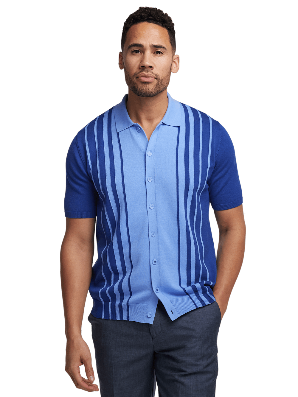 Alternate Image of Cotton Button Front Polo-1