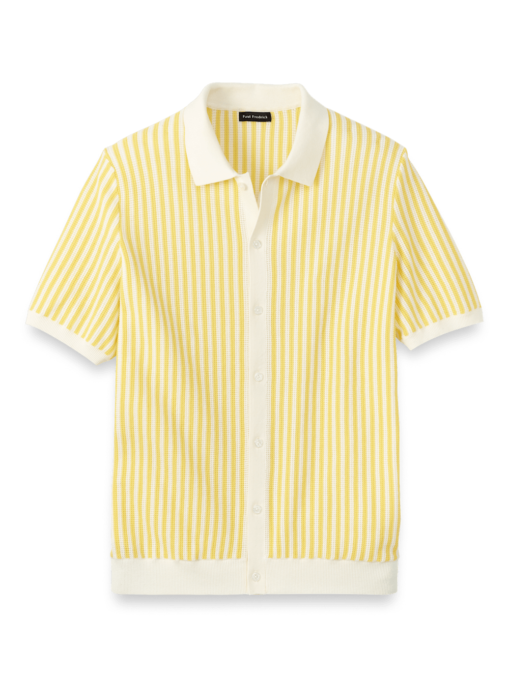 Product Image of Cotton Button Front Polo-Yellow