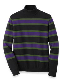 Cotton Mock Neck Sweater - Black