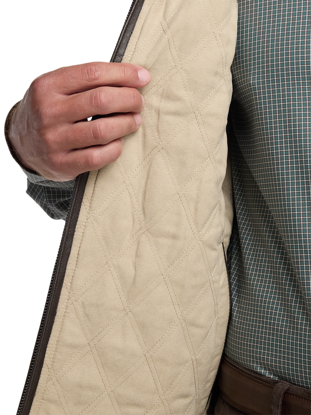 Alternate Image of Microsuede Check Reversible Vest-4