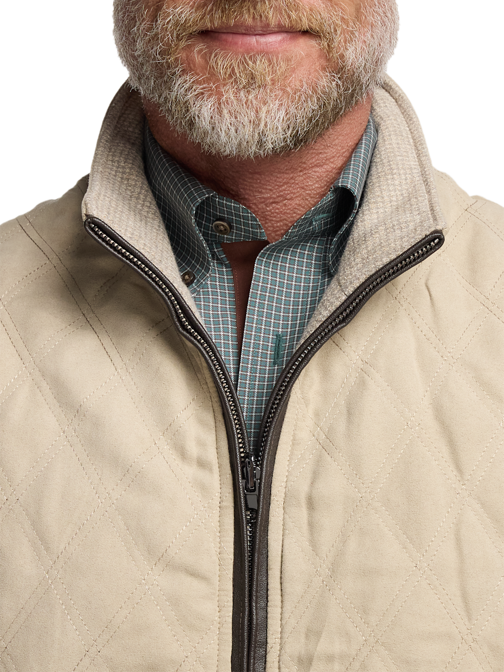 Alternate Image of Microsuede Check Reversible Vest-5