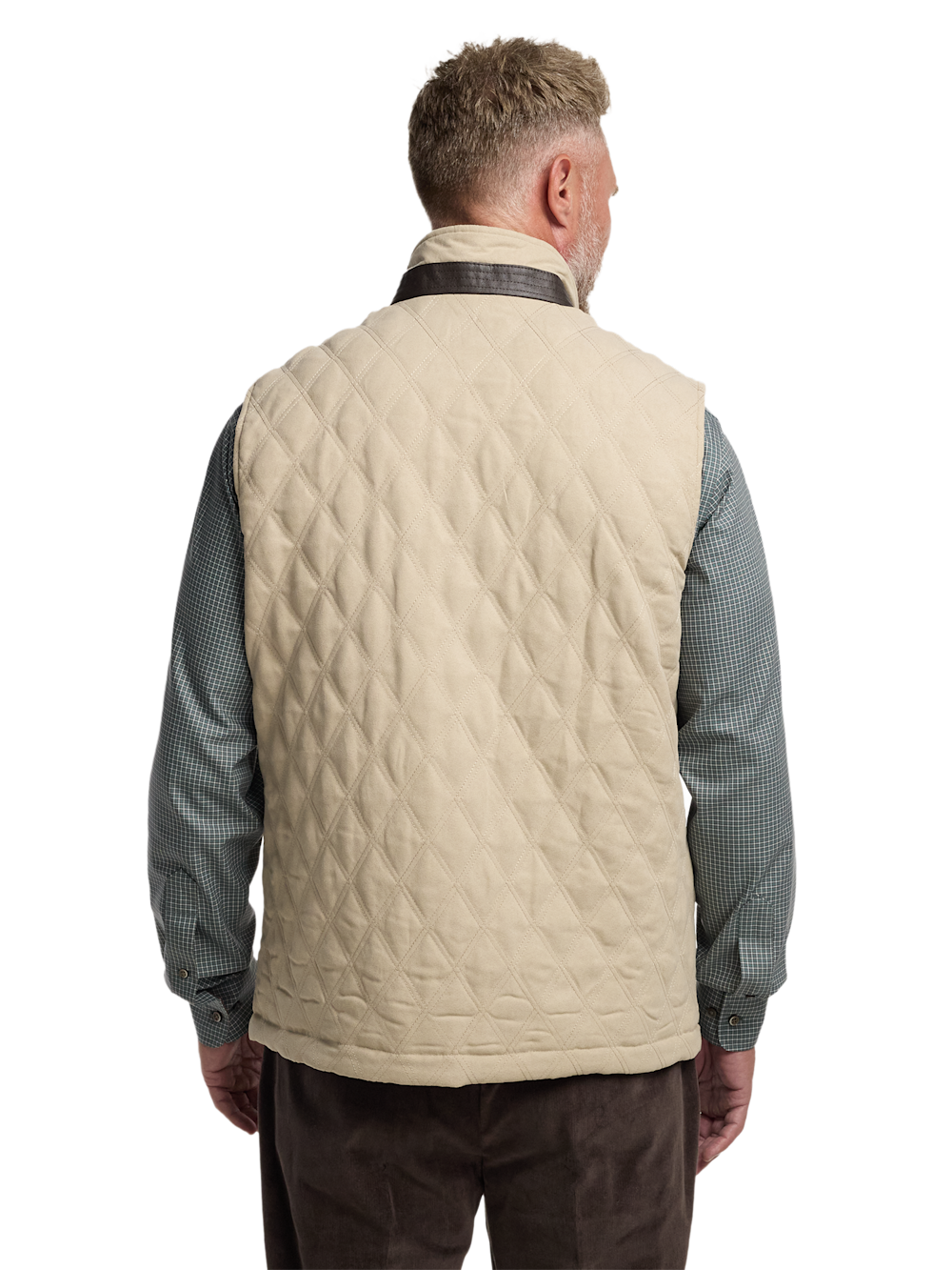 Alternate Image of Microsuede Check Reversible Vest-6