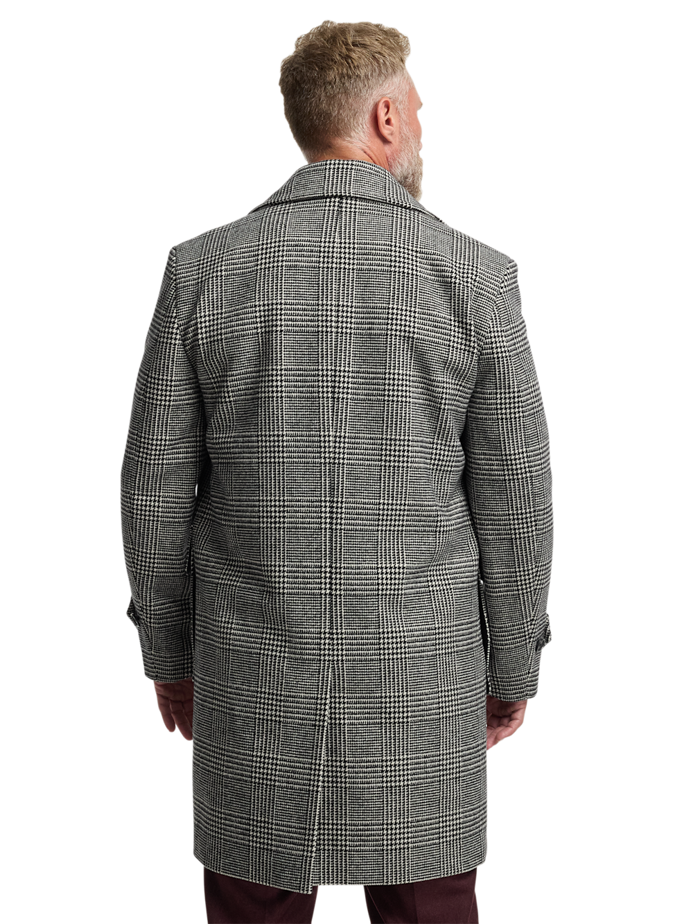 Alternate Image of Wool Blend Plaid Double Breasted Topcoat-7