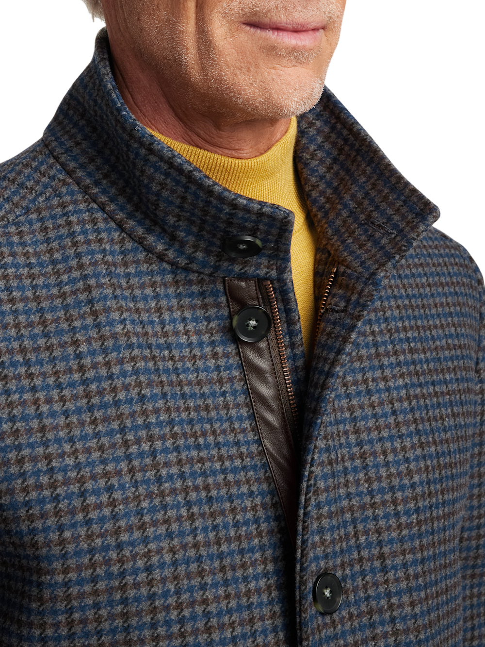 Alternate Image of Wool Blend Check Carcoat-5