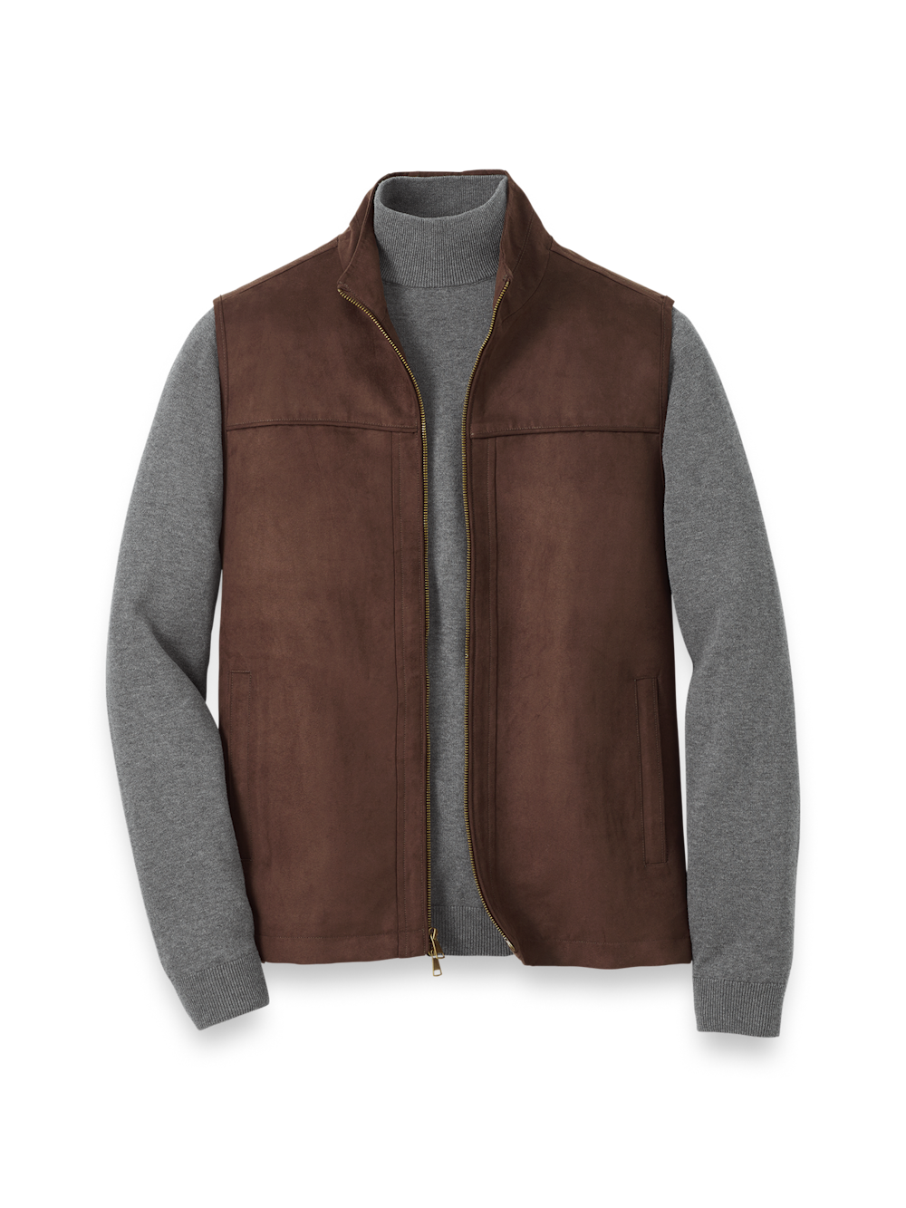 Product Image of Microsuede Vest-Brown