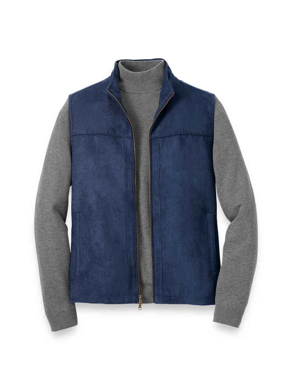 Product Image of Microsuede Vest-Navy