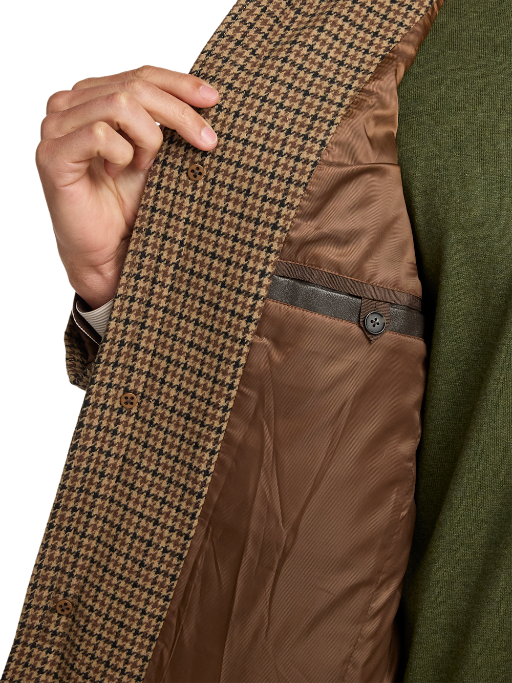 Alternate Image of Wool Blend Houndstooth Carcoat-4