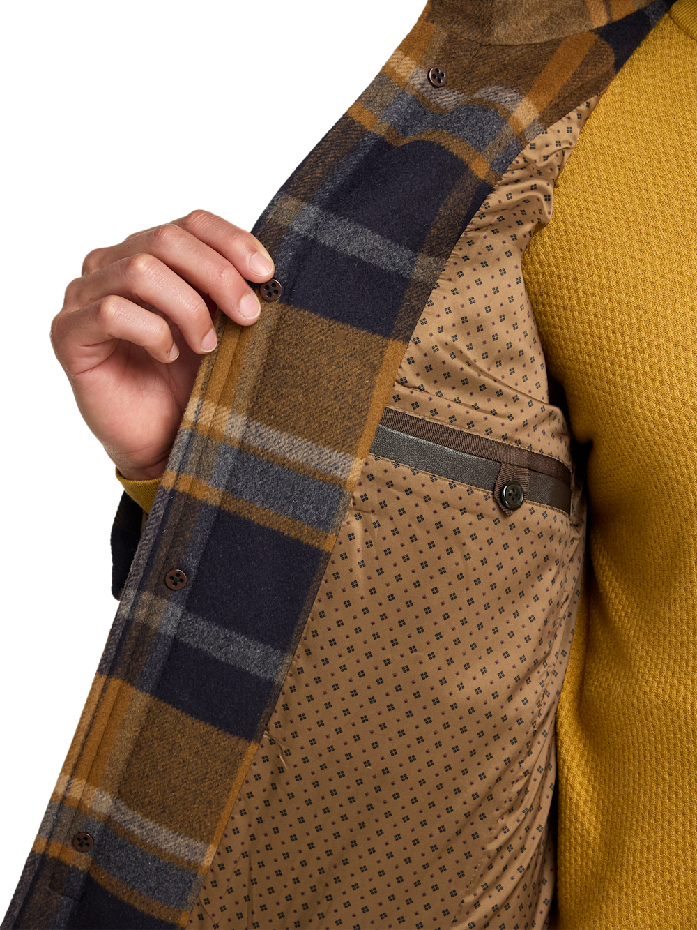 Alternate Image of Wool Blend Plaid Carcoat-4
