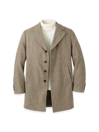 Herringbone Topcoat - Tan