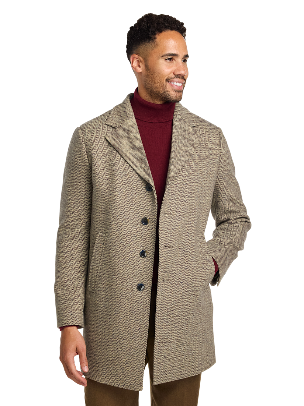 Alternate Image of Herringbone Topcoat-2