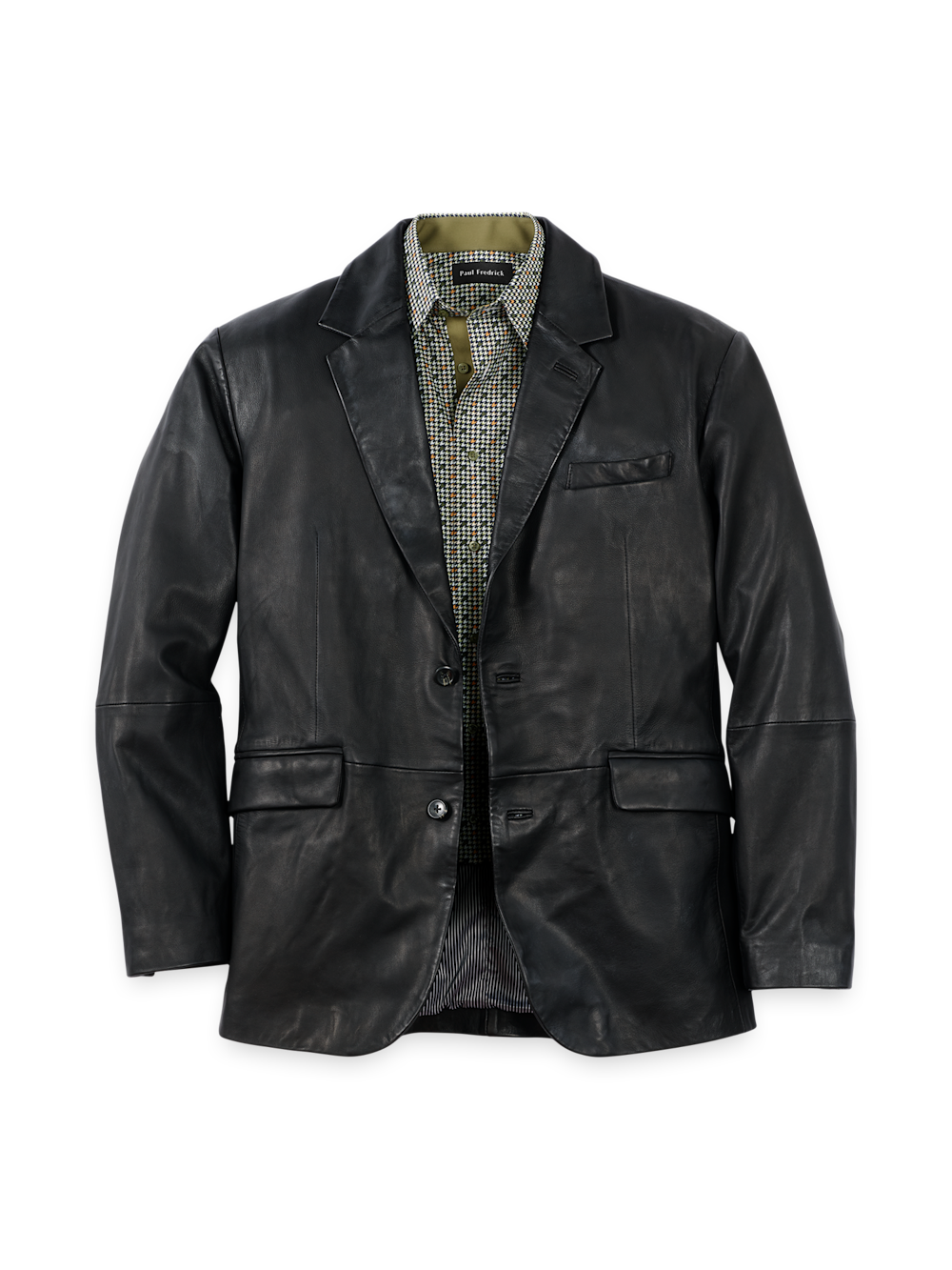 Product Image of Leather Blazer-Black