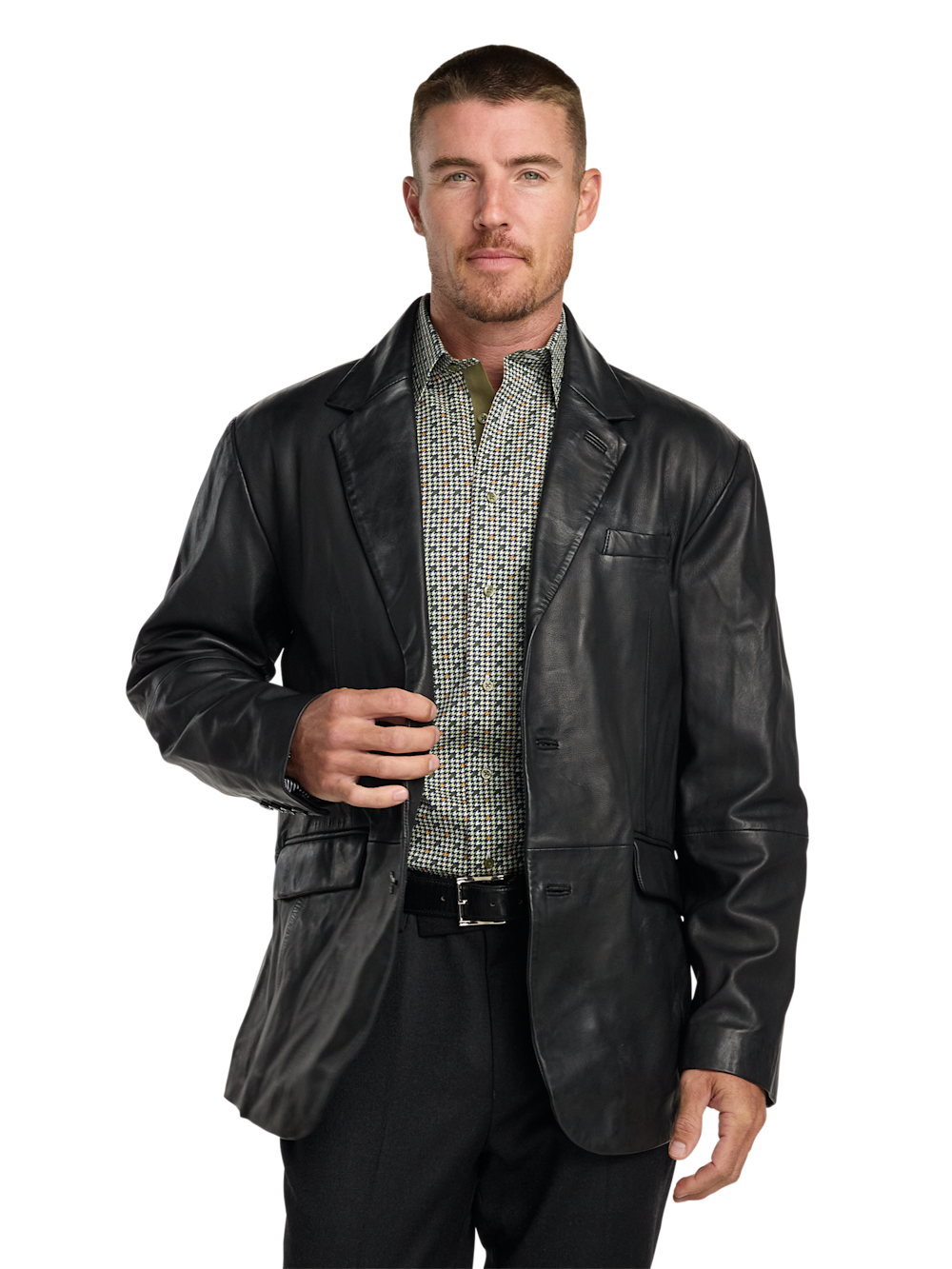 Alternate Image of Leather Blazer-2