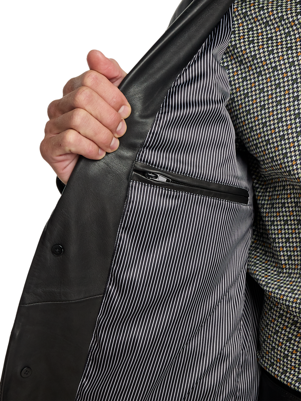 Alternate Image of Leather Blazer-4