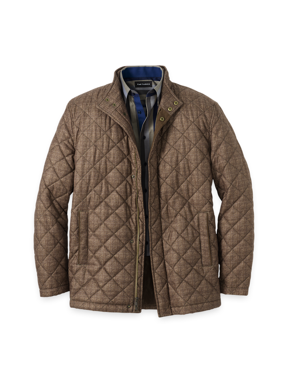 Product Image of Houndstooth Quilted Jacket-Multi