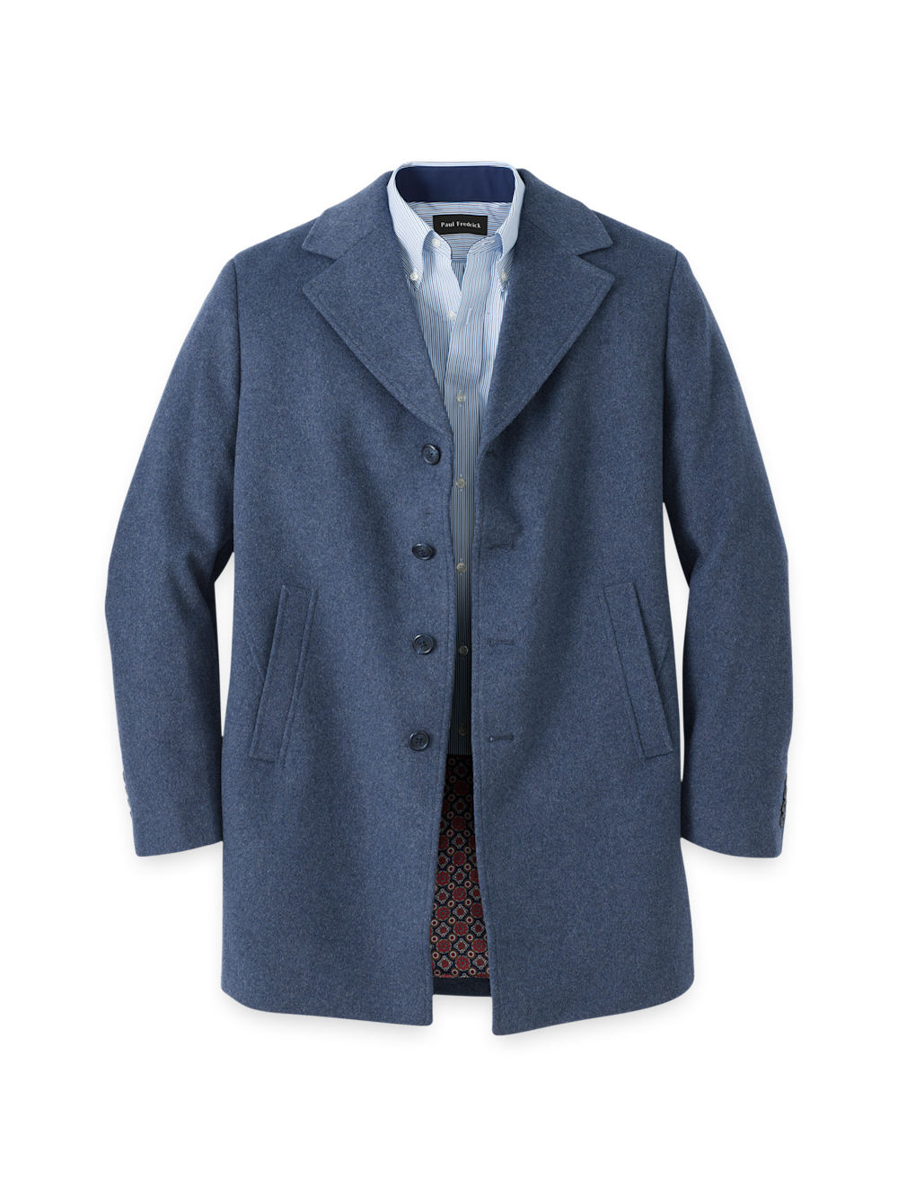 Product Image of Wool Blend Topcoat-Blue